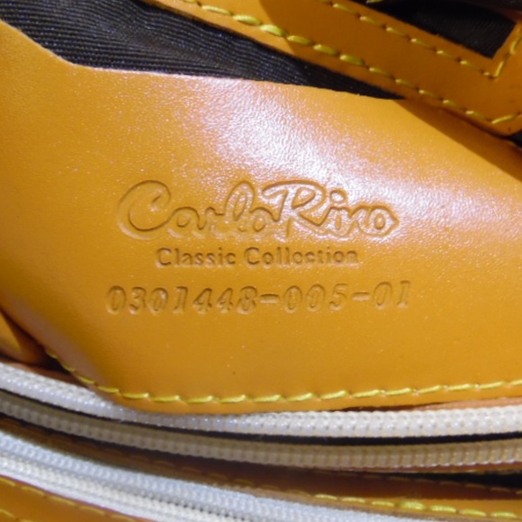 Carlo Rino Classic Vinyl Satchel Shoulder Bag - Picture 7 of 8